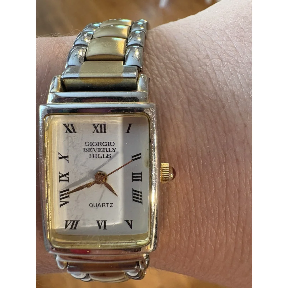 Vintage Giorgio Beverly Hills Two-Tone Quartz Watch – Gold & Silver